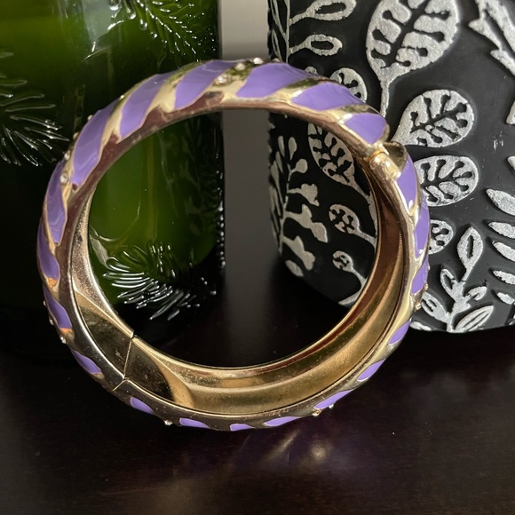 Lavender and gold fashion bracelet - Picture 2 of 4